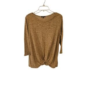 Pink Clover 3/4 Sleeve Scoop Necked Super Soft Top Blouse